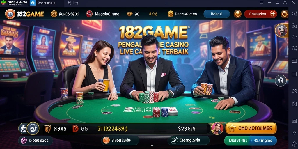 Gambaran gameplay Live Casino yang mendebarkan di 182GAME.