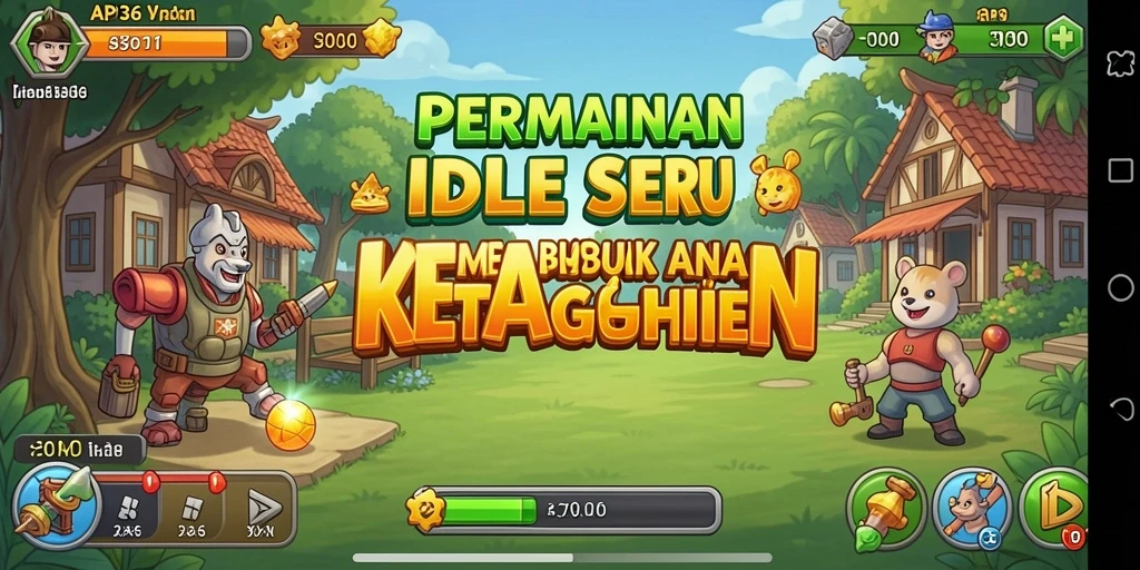 Screenshot menunjukkan gameplay seru dari API36 dengan karakter yang berkembang.