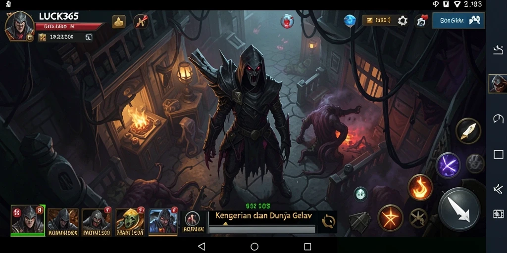 Tangkapan layar gameplay LUCK365 yang menegangkan dan menyeramkan.