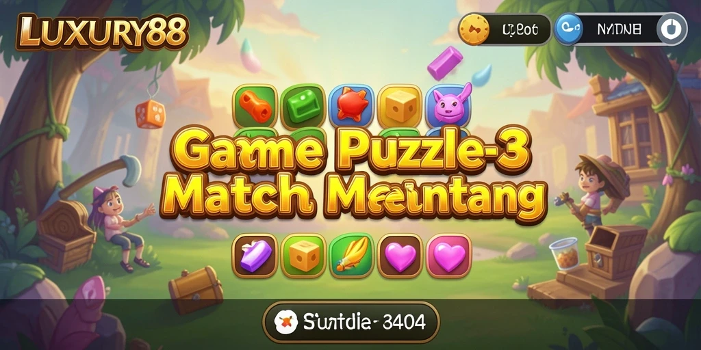 Tampilan screenshot LUXURY88 dengan gameplay Match-3 seru.