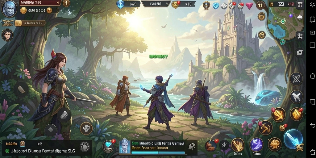 Tangkapan layar gameplay <strong>MARINA77</strong> menunjukkan pertempuran taktis yang menarik.