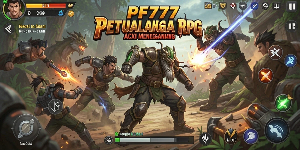 Tangkapan layar menunjukkan pertarungan seru dalam PF777 yang penuh aksi.