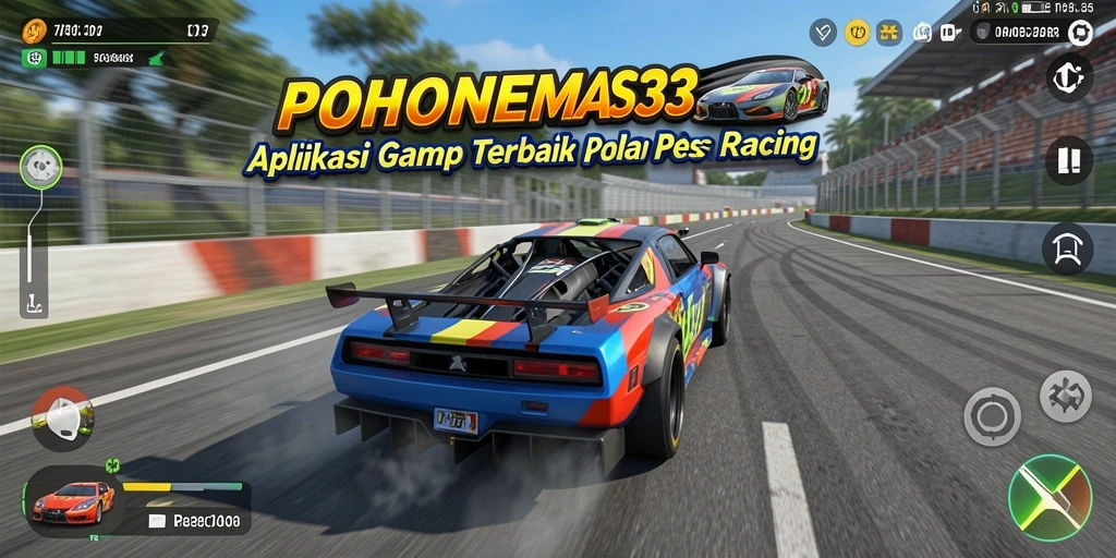 Tampilan gameplay balap yang seru dan menegangkan dari POHONEMAS33.