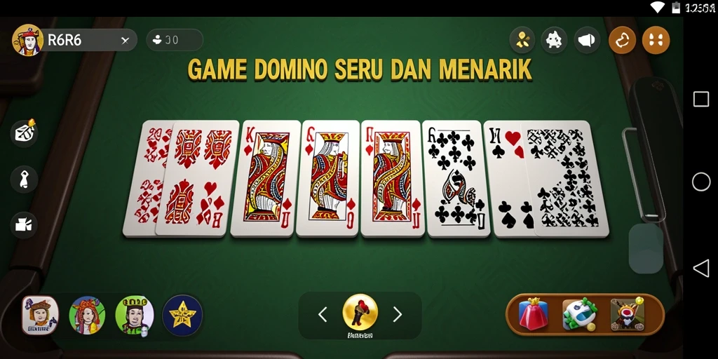 Screenshot gameplay R6R6 menampilkan momen seru saat bermain Domino.