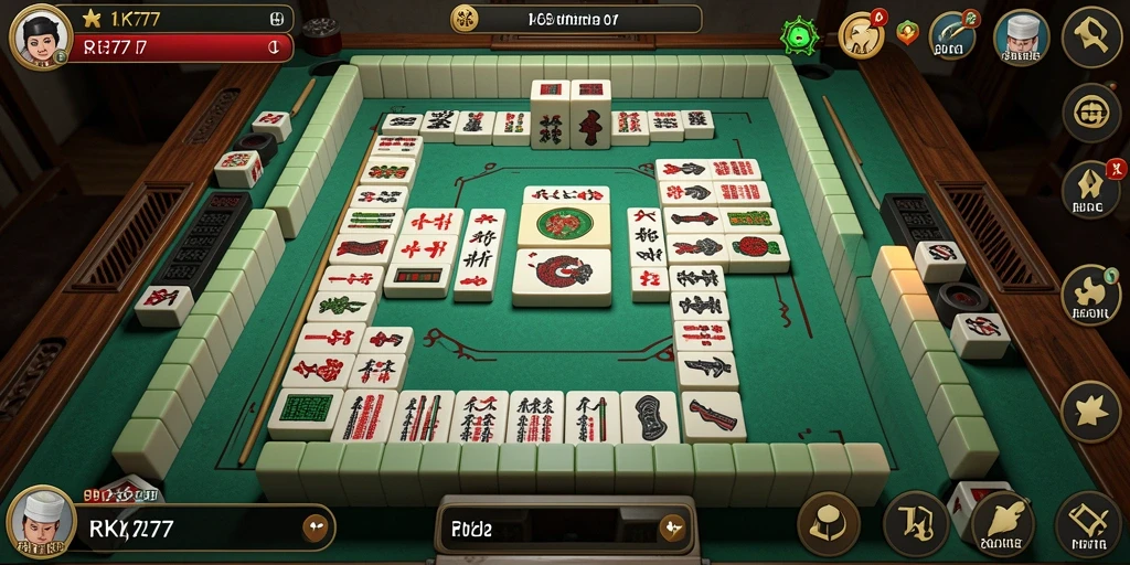 Gameplay menarik dari RK77 menampilkan aksi seru Mahjong.