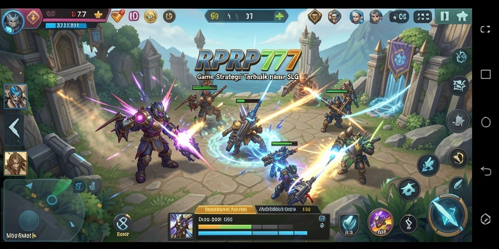 Tangkapan layar RPRP777 menampilkan aksi strategi intens dalam gameplay.