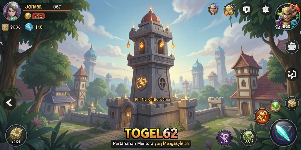 Gameplay intens dari TOGEL62 dengan menara yang beragam.