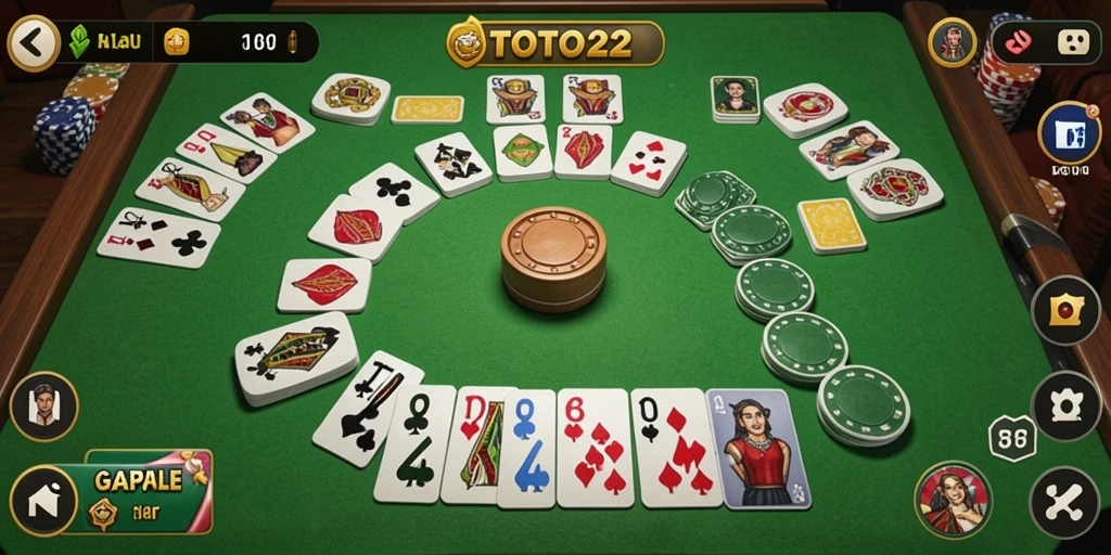 Screenshot TOTO22 menunjukkan antarmuka permainan Gaple yang seru.